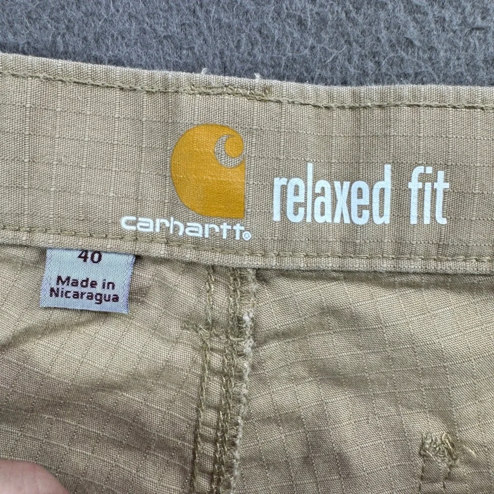 Carhartt Force Broxton Cargo Mens 40 Tan Relaxed Fit Ripstop Work Utility Shorts